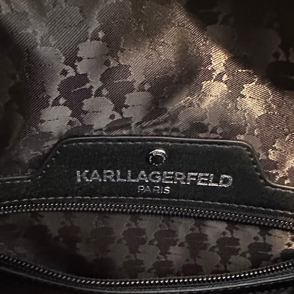 Karl Lagerfeld Turquoise and Black Tote - Picture 9 of 15